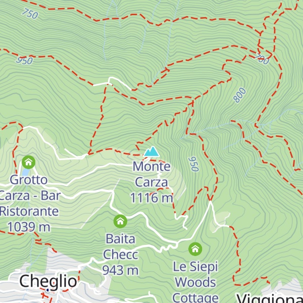 Map of Monte Carza