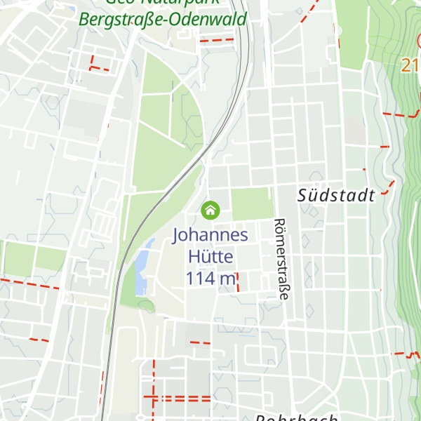 Map of Johannes Hütte