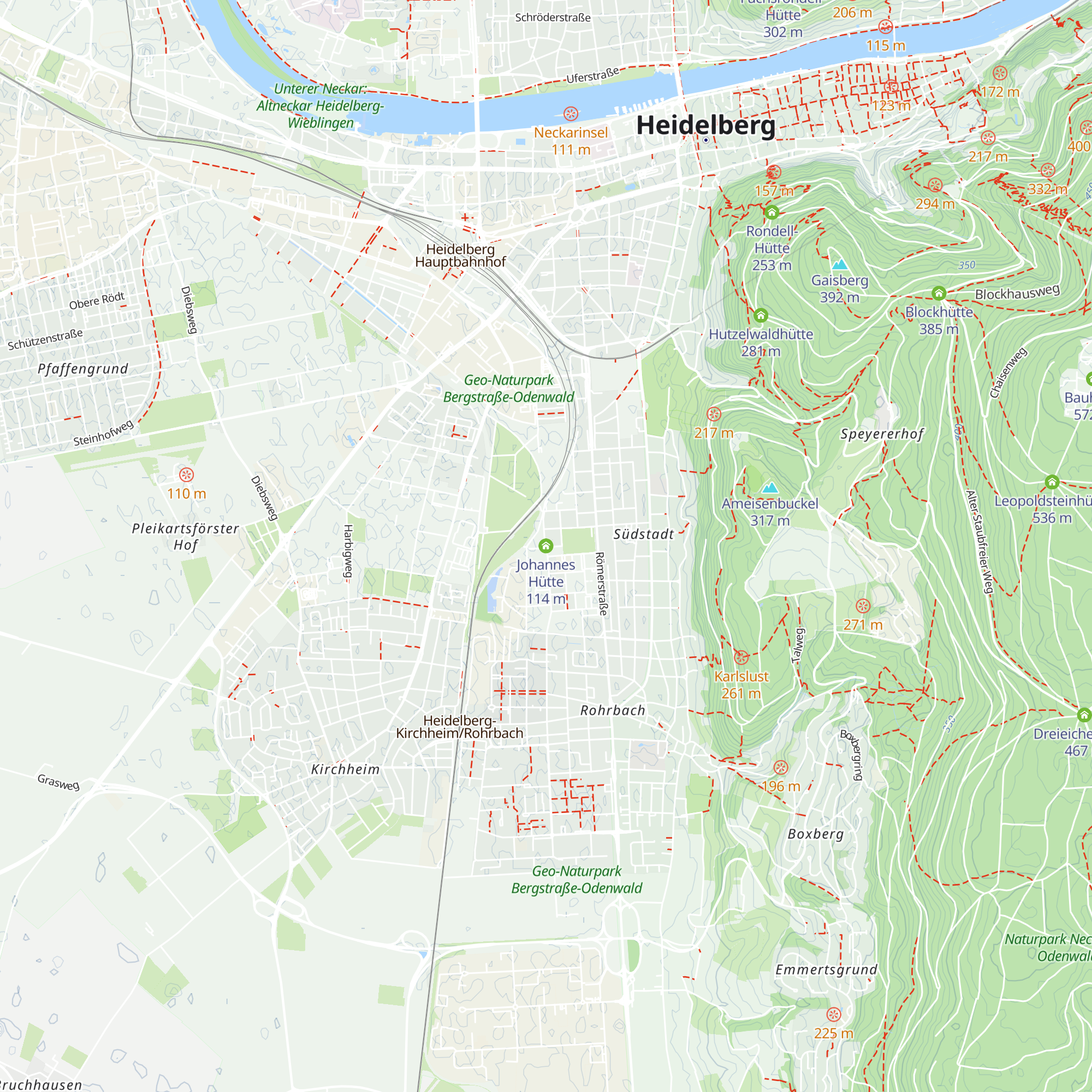 Johannes Hütte map