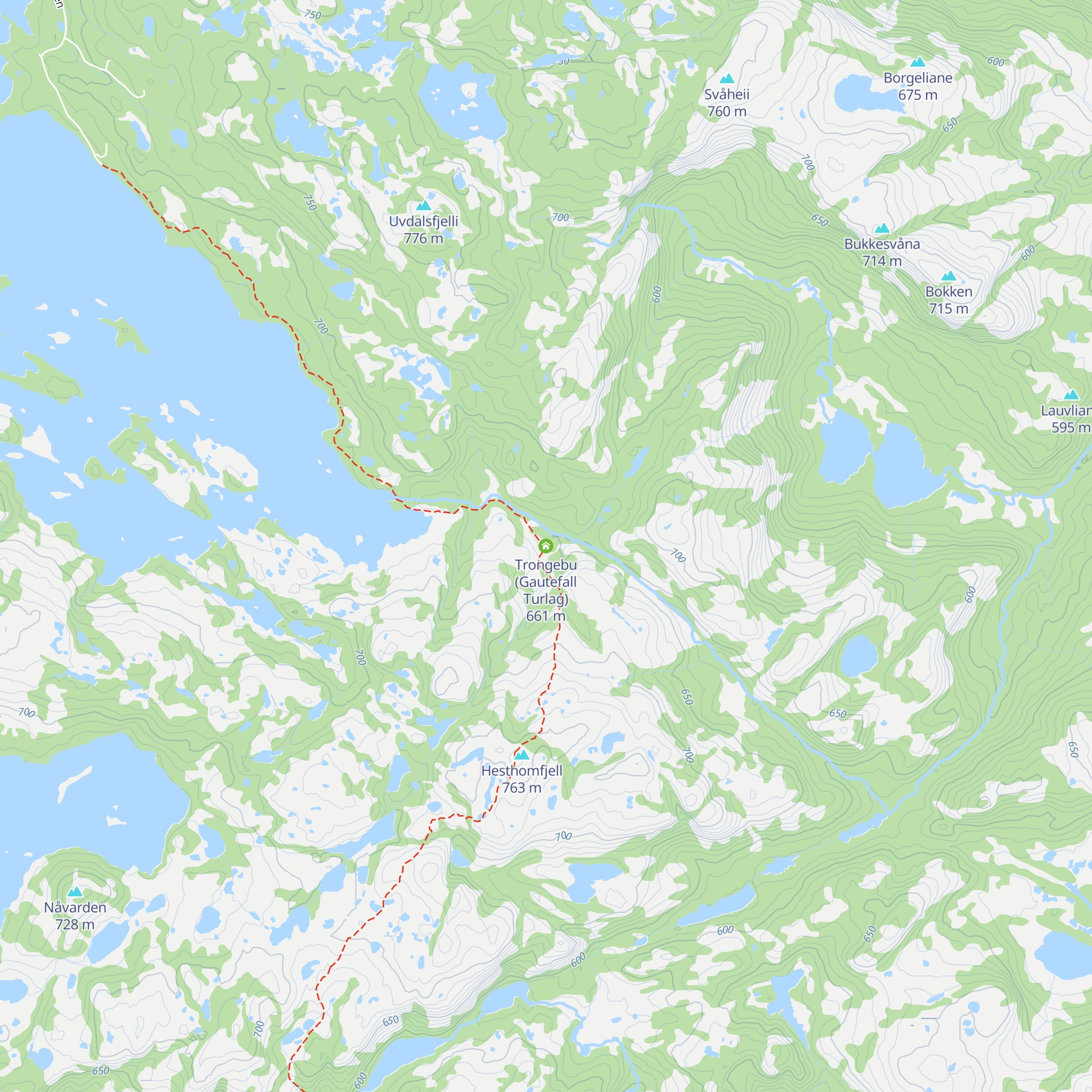 Trongebu (Gautefall Turlag) map