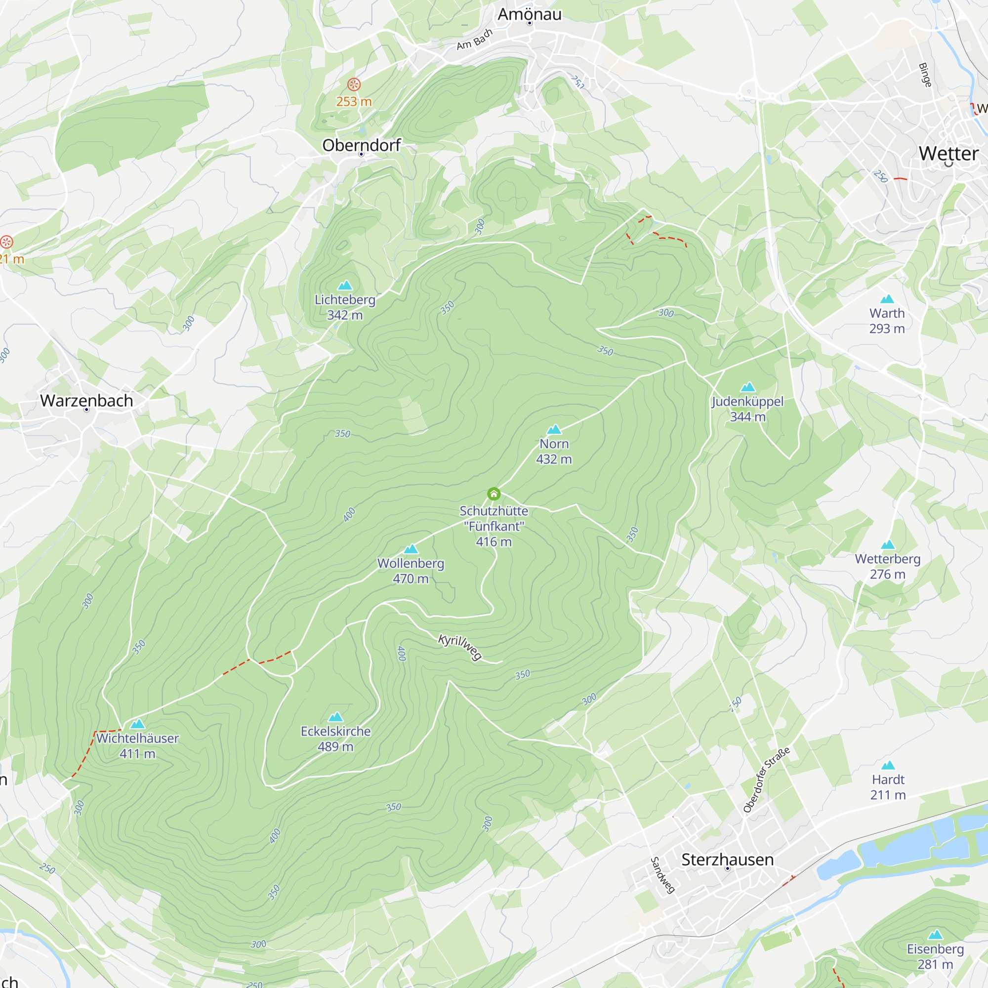 Schutzhütte "Fünfkant" map