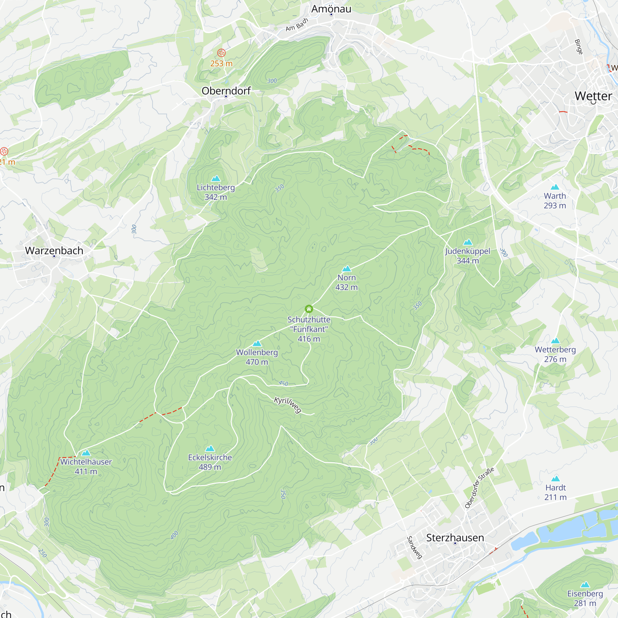 Schutzhütte "Fünfkant" map