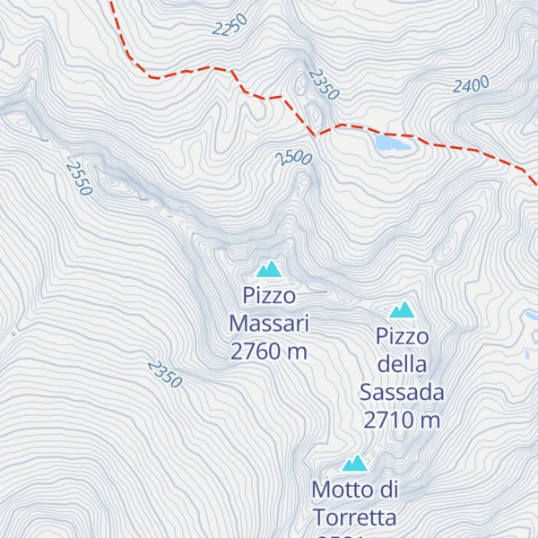Map of Pizzo Massari