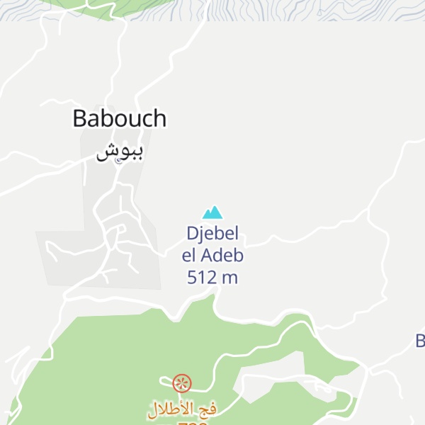 Map of Djebel el Adeb