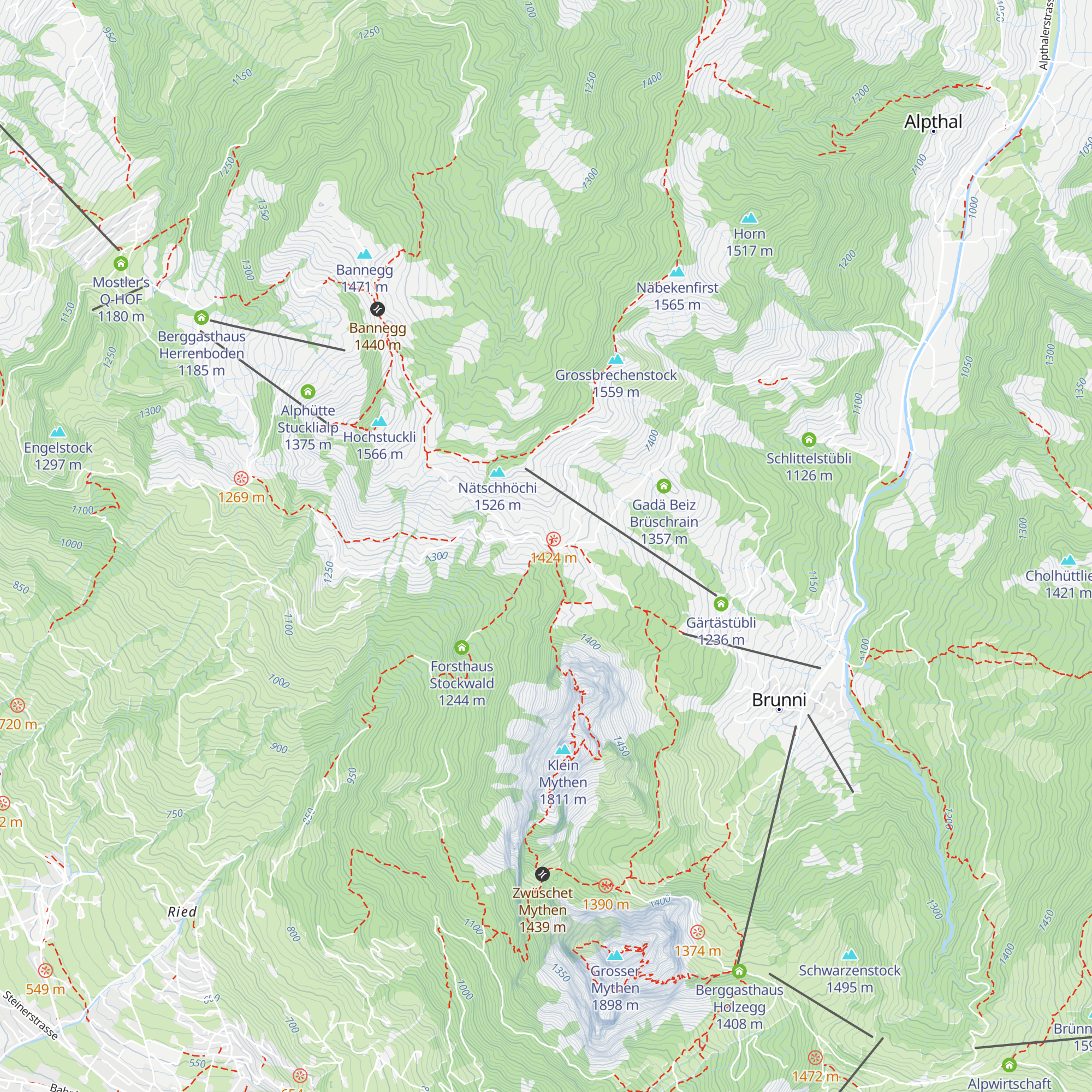 Berggasthof Haggenegg map