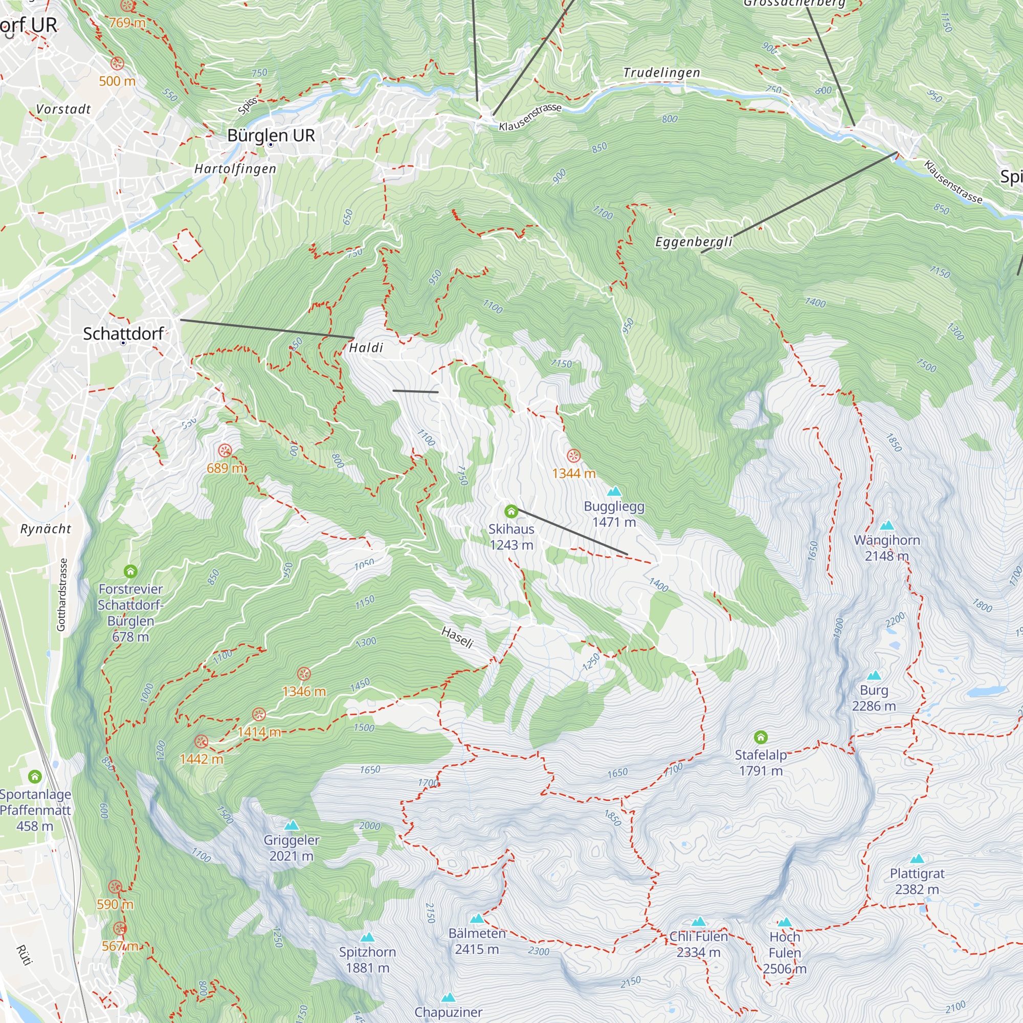 Skihaus map