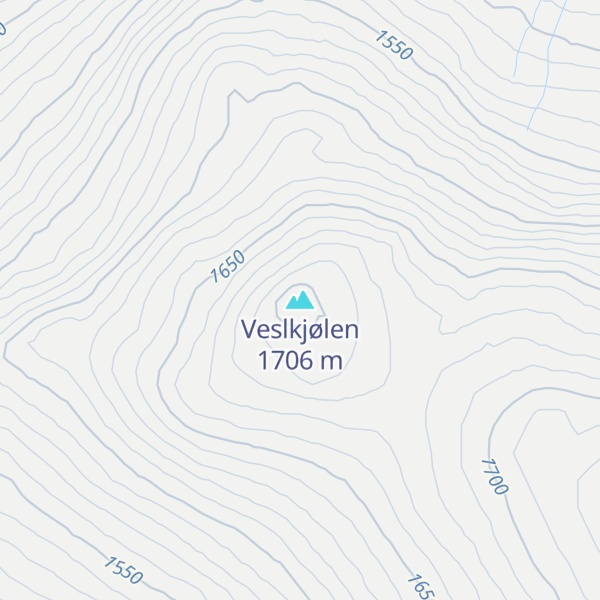 Map of Veslkjølen