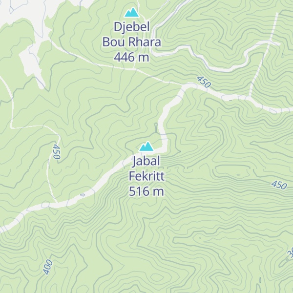 Map of Jabal Fekritt