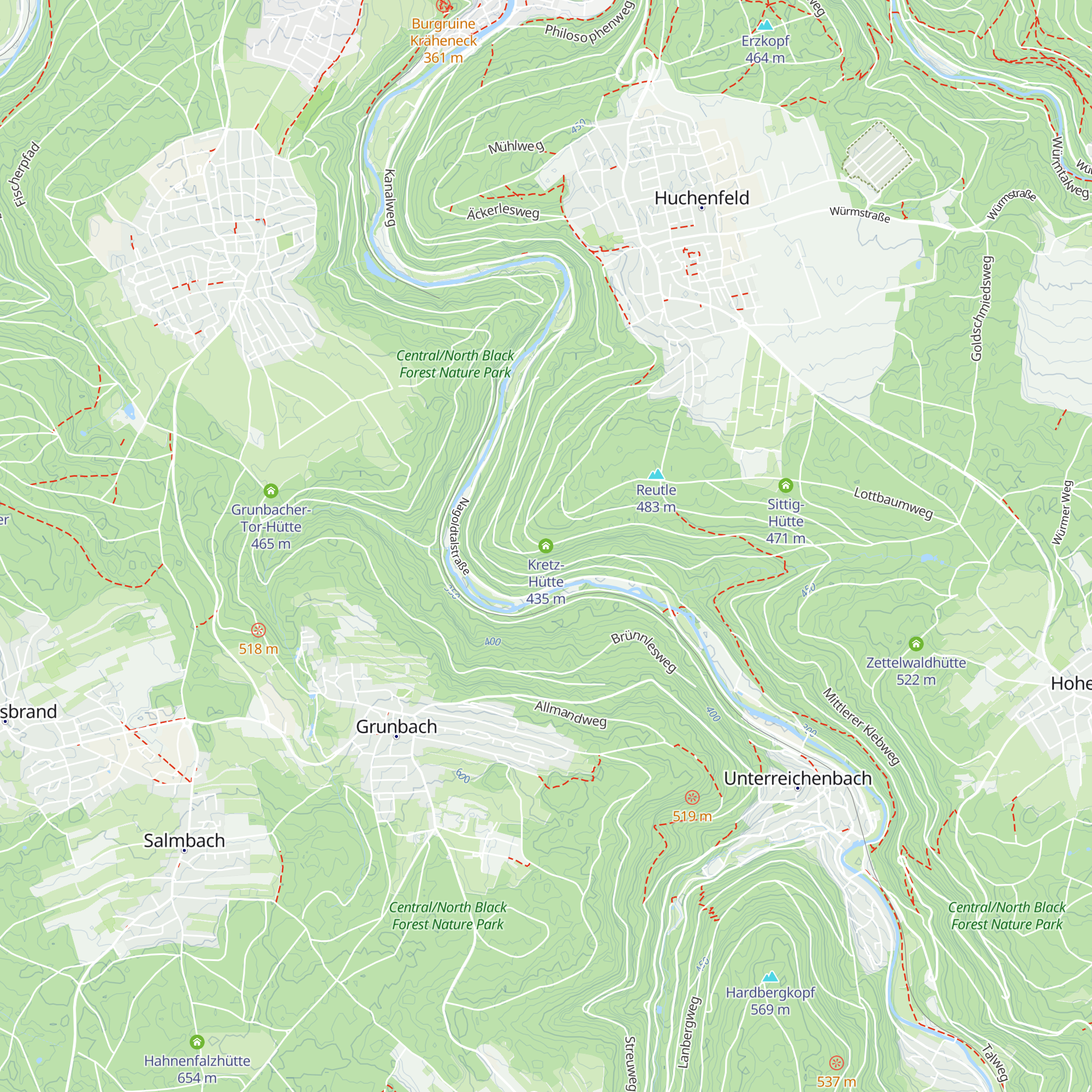 Kretz-Hütte map