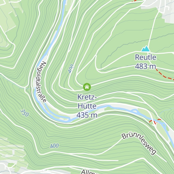 Map of Kretz-Hütte