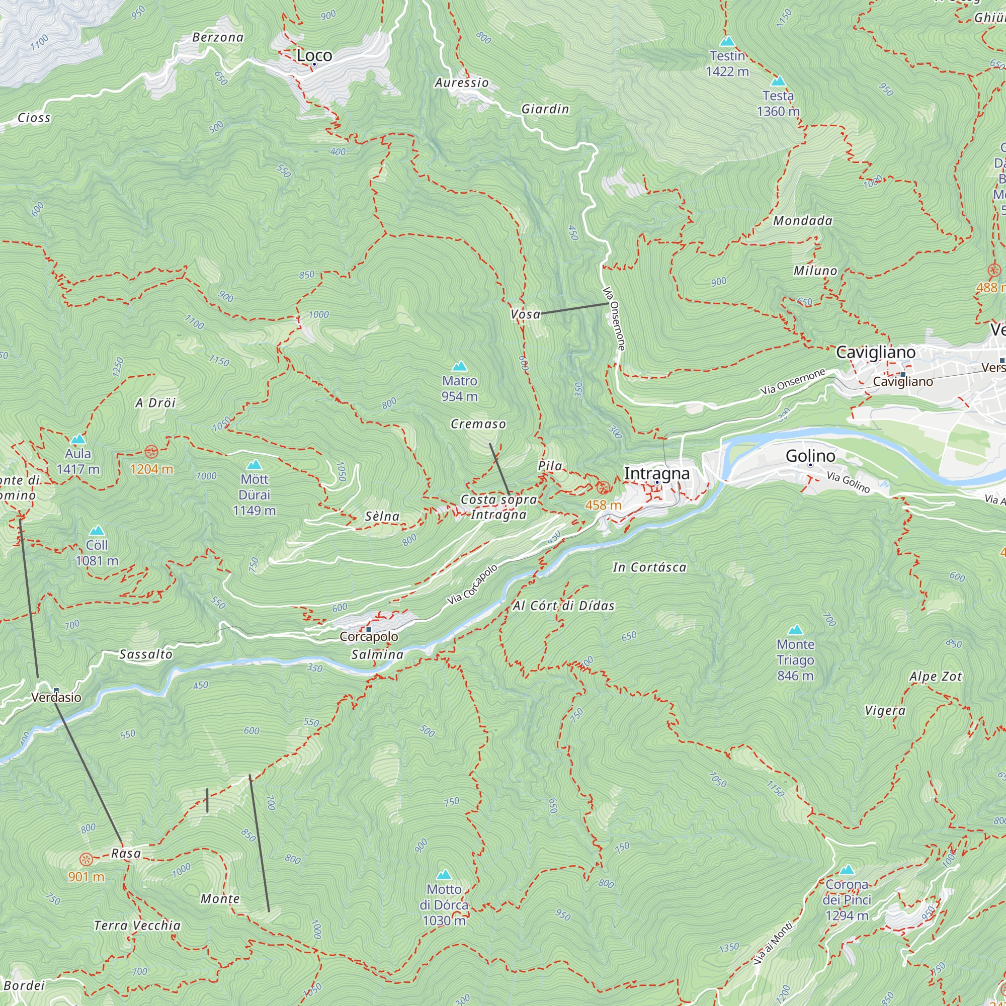 Grottino Costa Festa map
