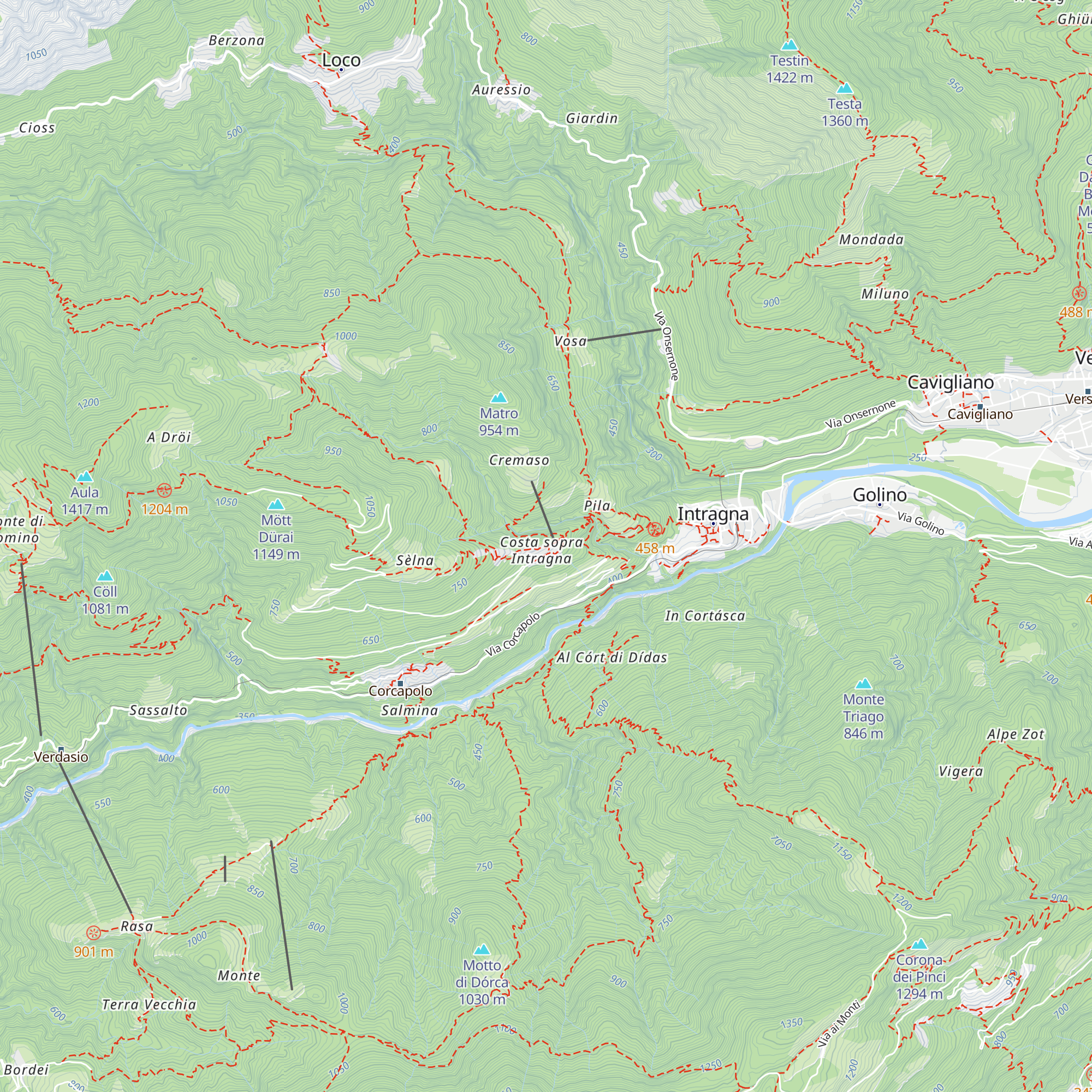 Grottino Costa Festa map