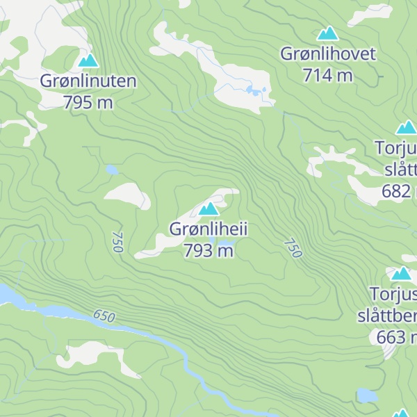 Map of Grønliheii