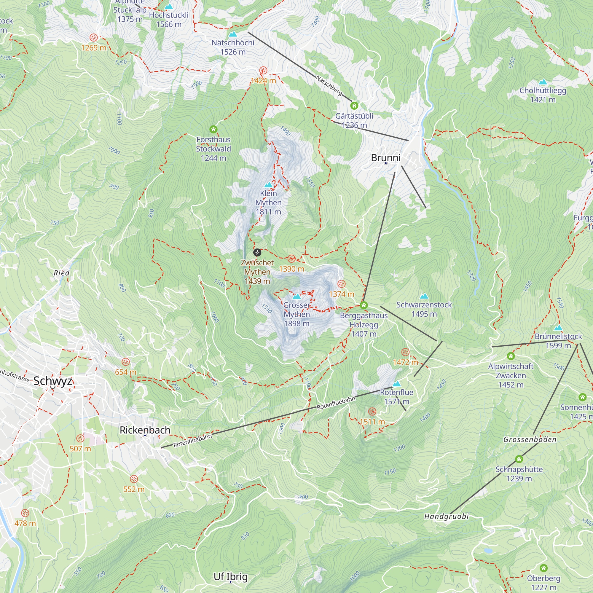 Restaurant Grosser Mythen map