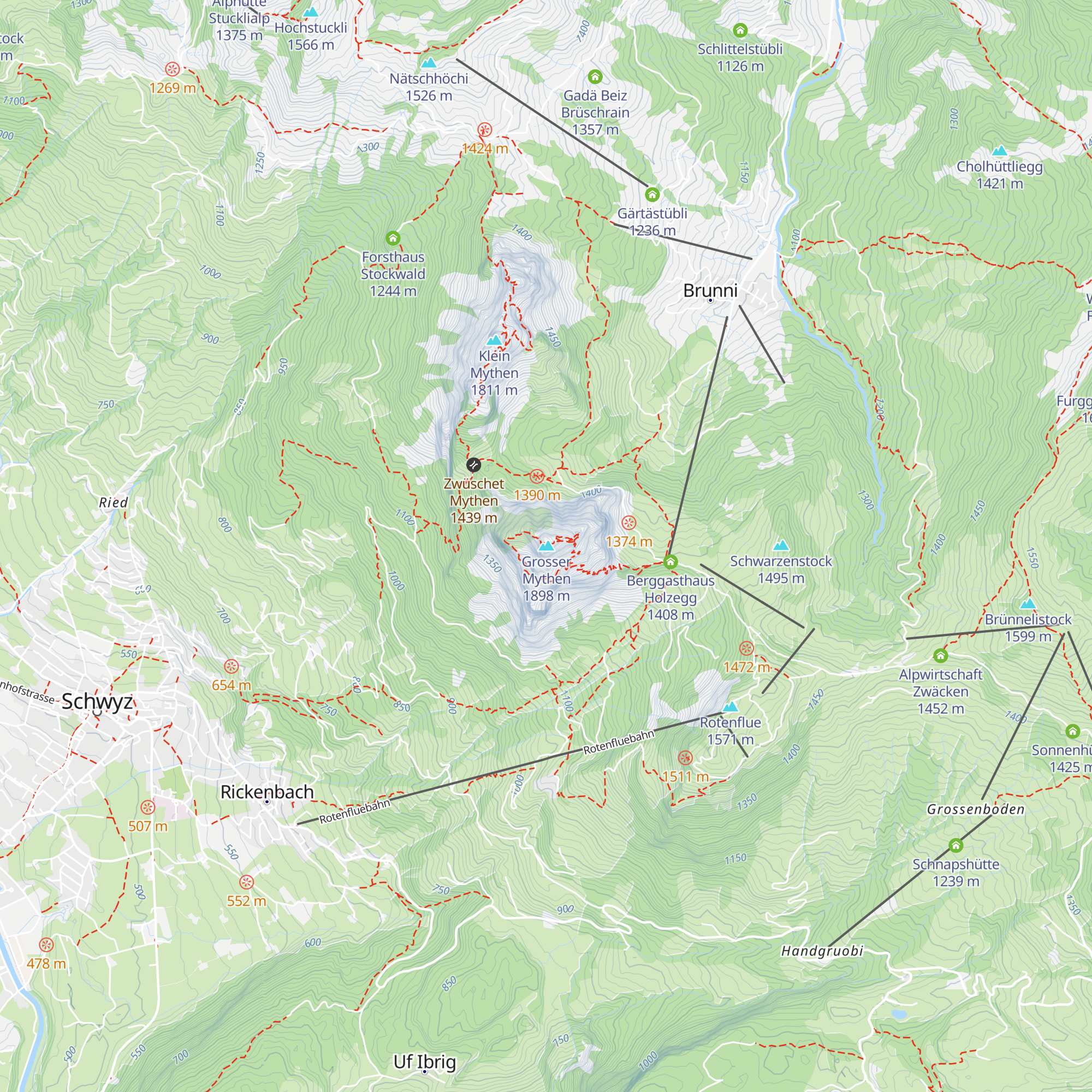 Restaurant Grosser Mythen map