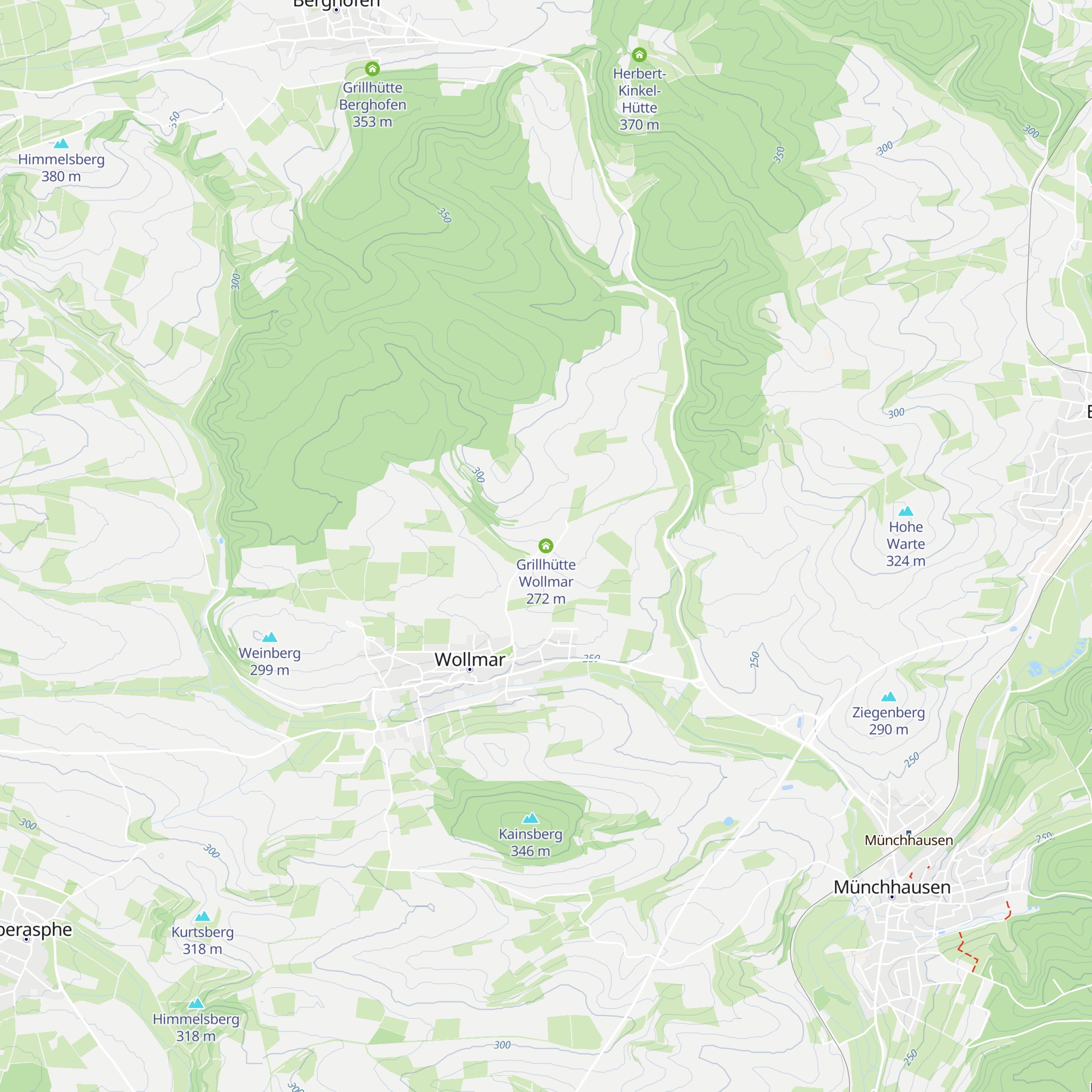 Grillhütte Wollmar map