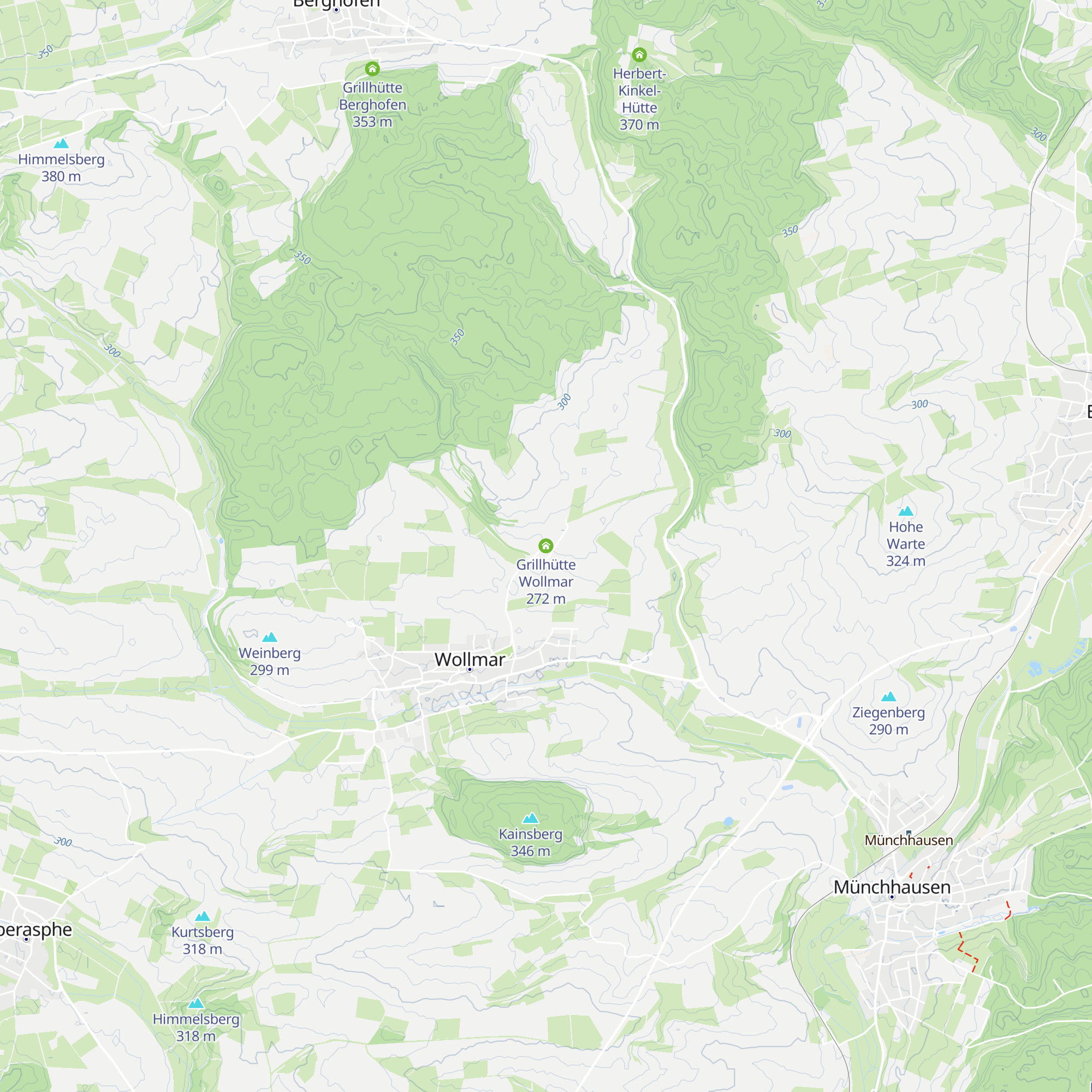 Grillhütte Wollmar map