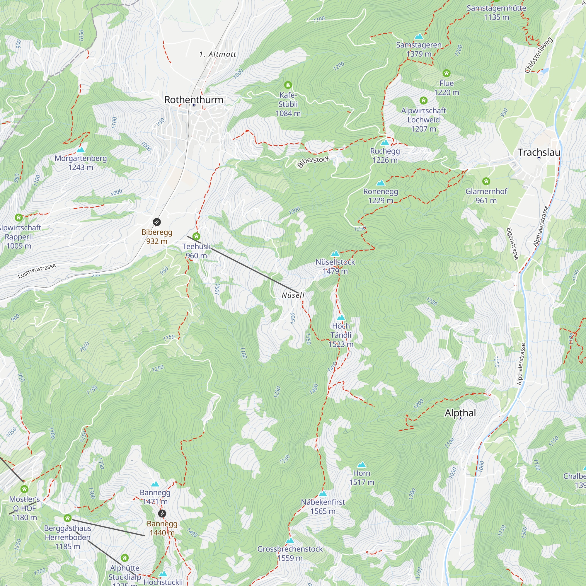 Berggasthaus Nüsell map