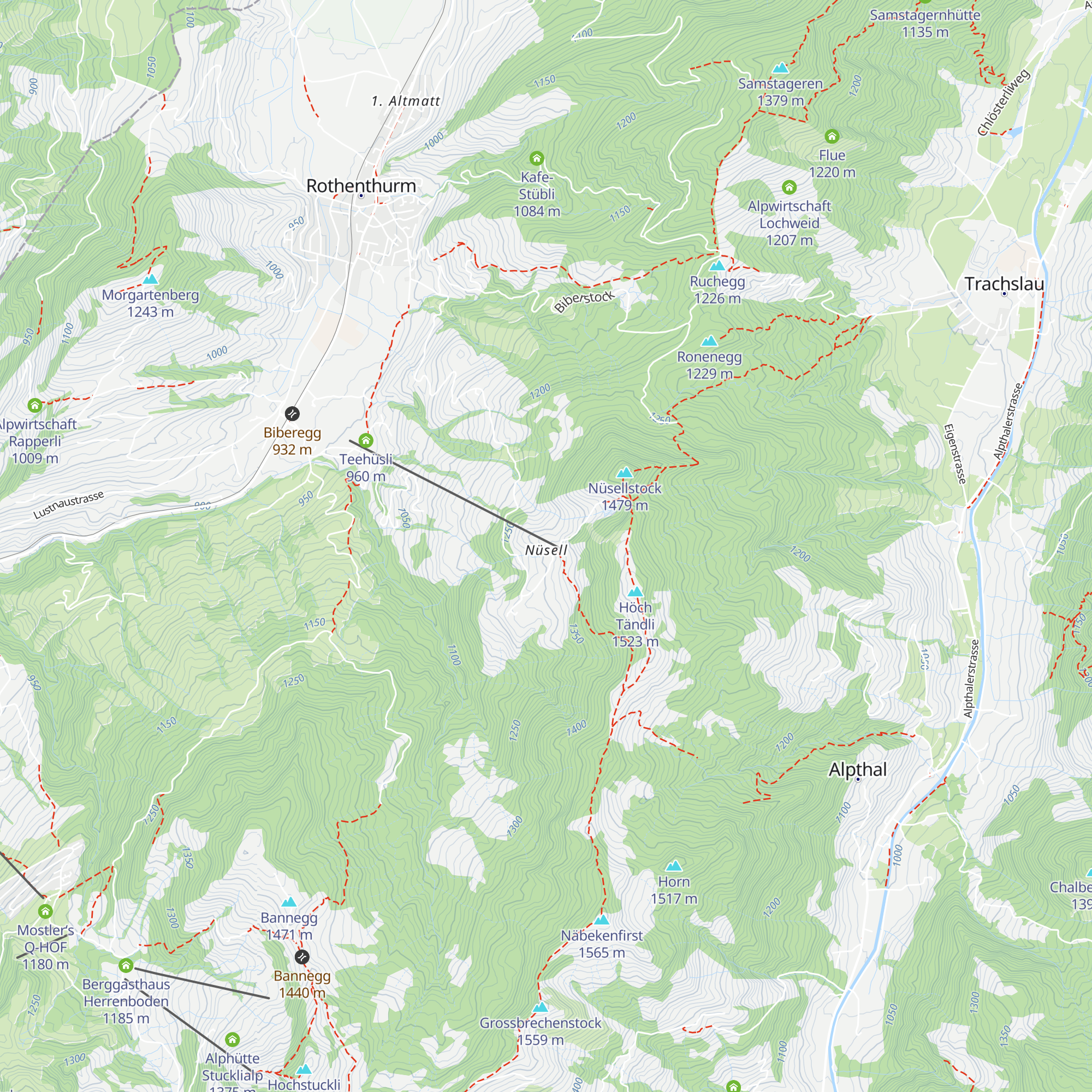 Berggasthaus Nüsell map