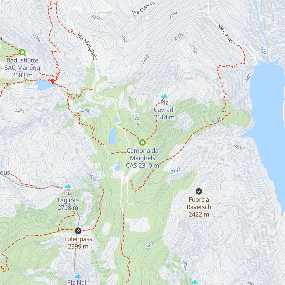 Camona da Maighels CAS map