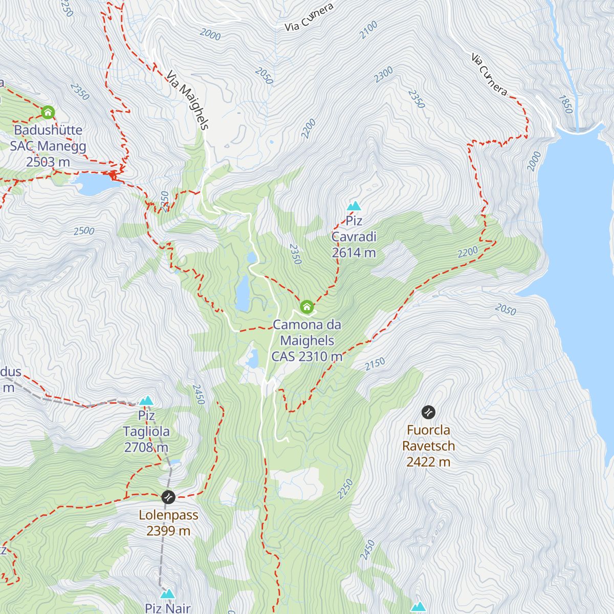 Camona da Maighels CAS map