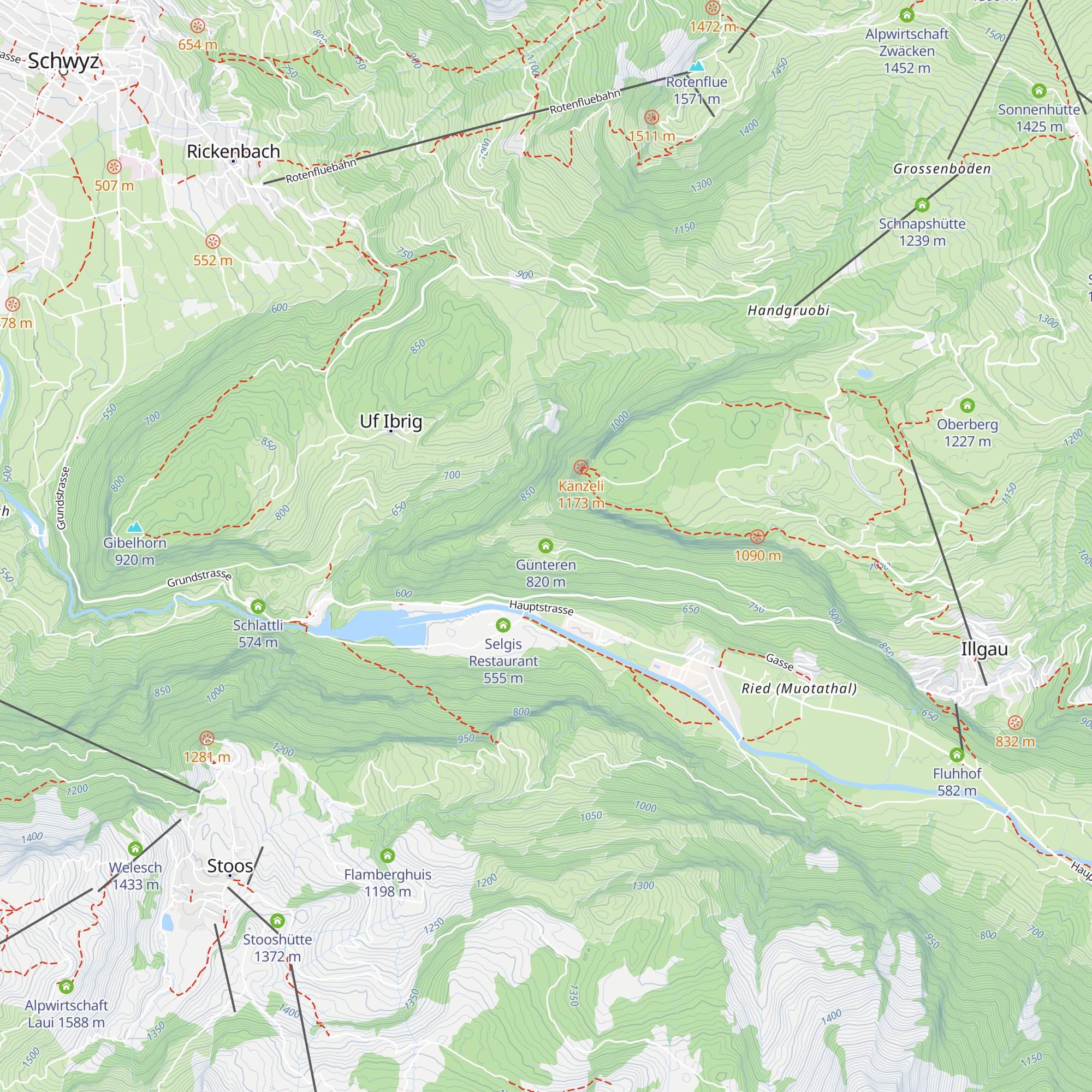 Günteren map