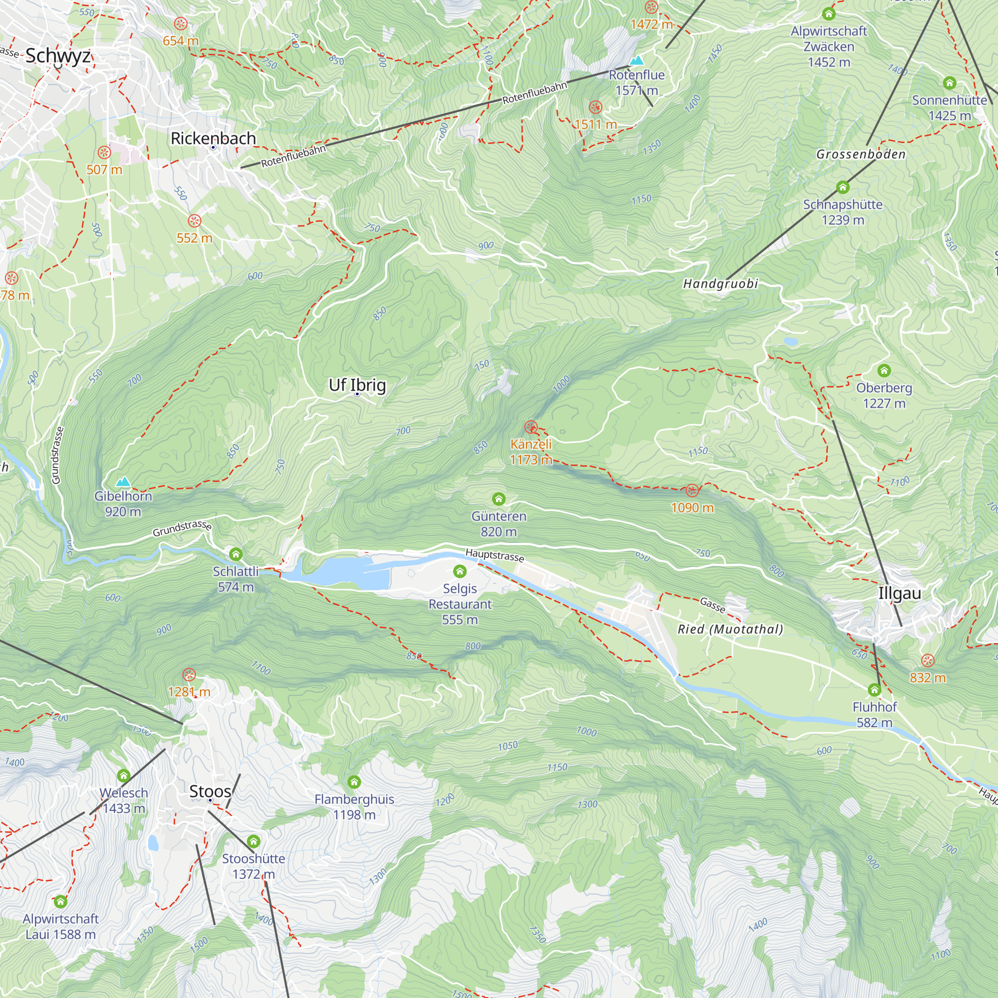 Günteren map