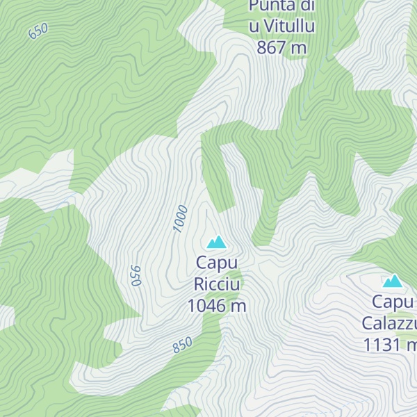 Map of Crête de Vitullu