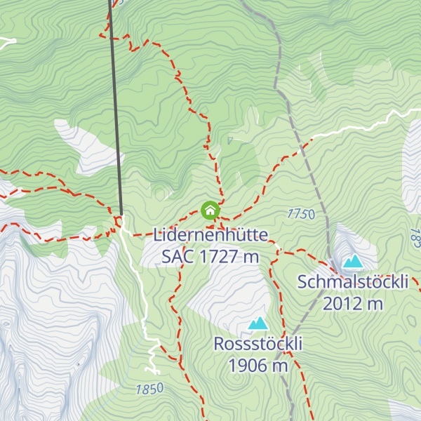 Map of Lidernenhütte SAC