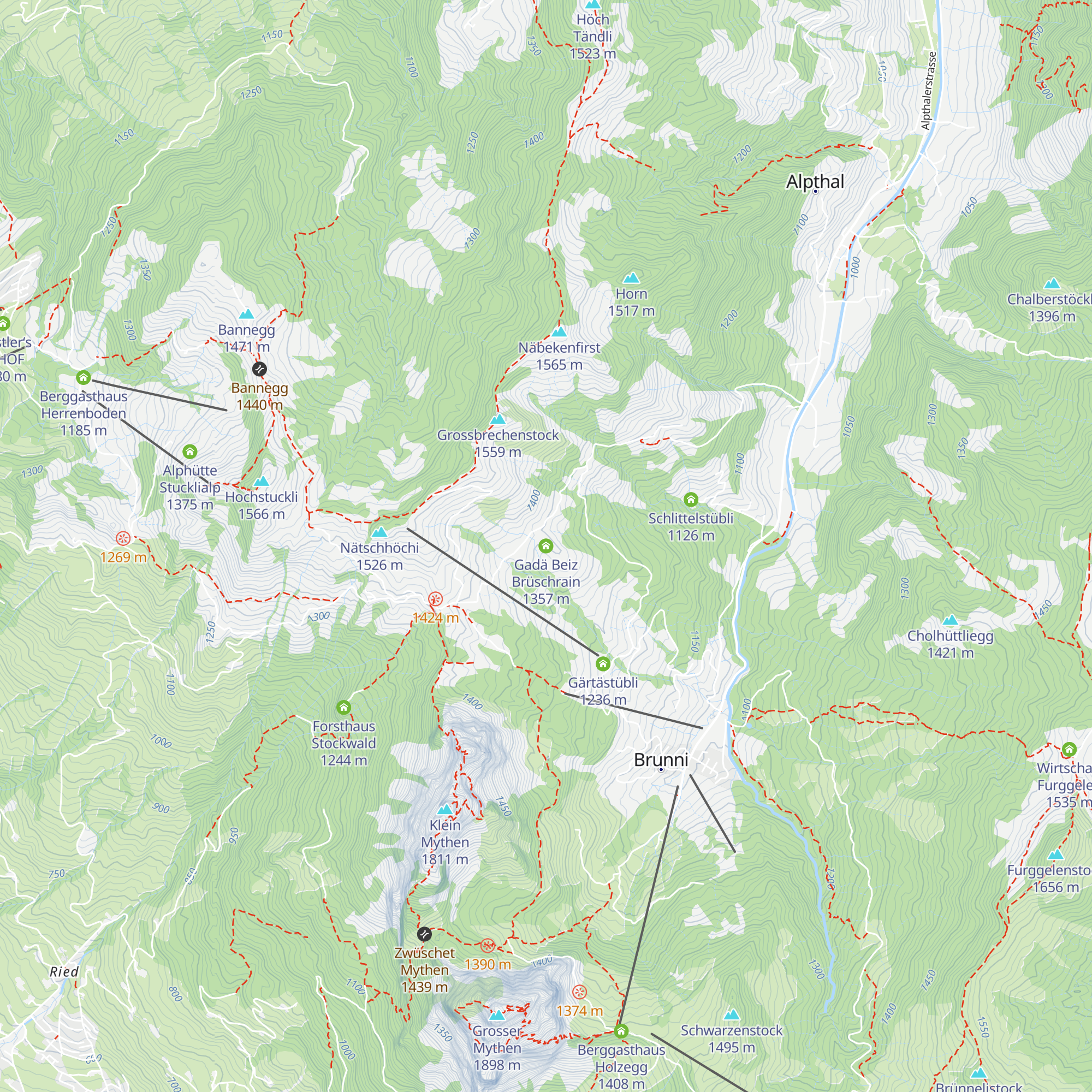 Gadä Beiz Brüschrain map