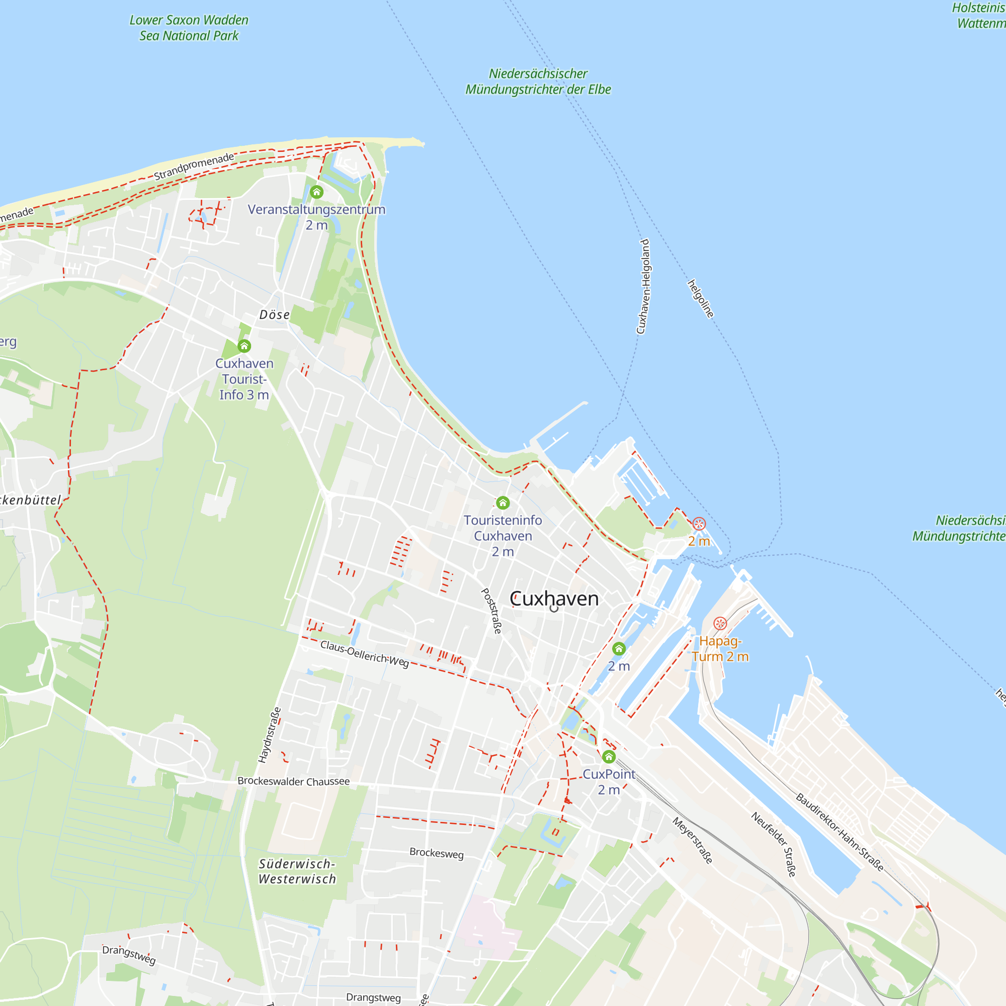 Touristeninfo Cuxhaven map