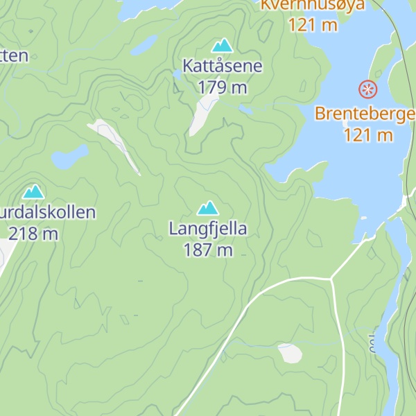Map of Langfjella