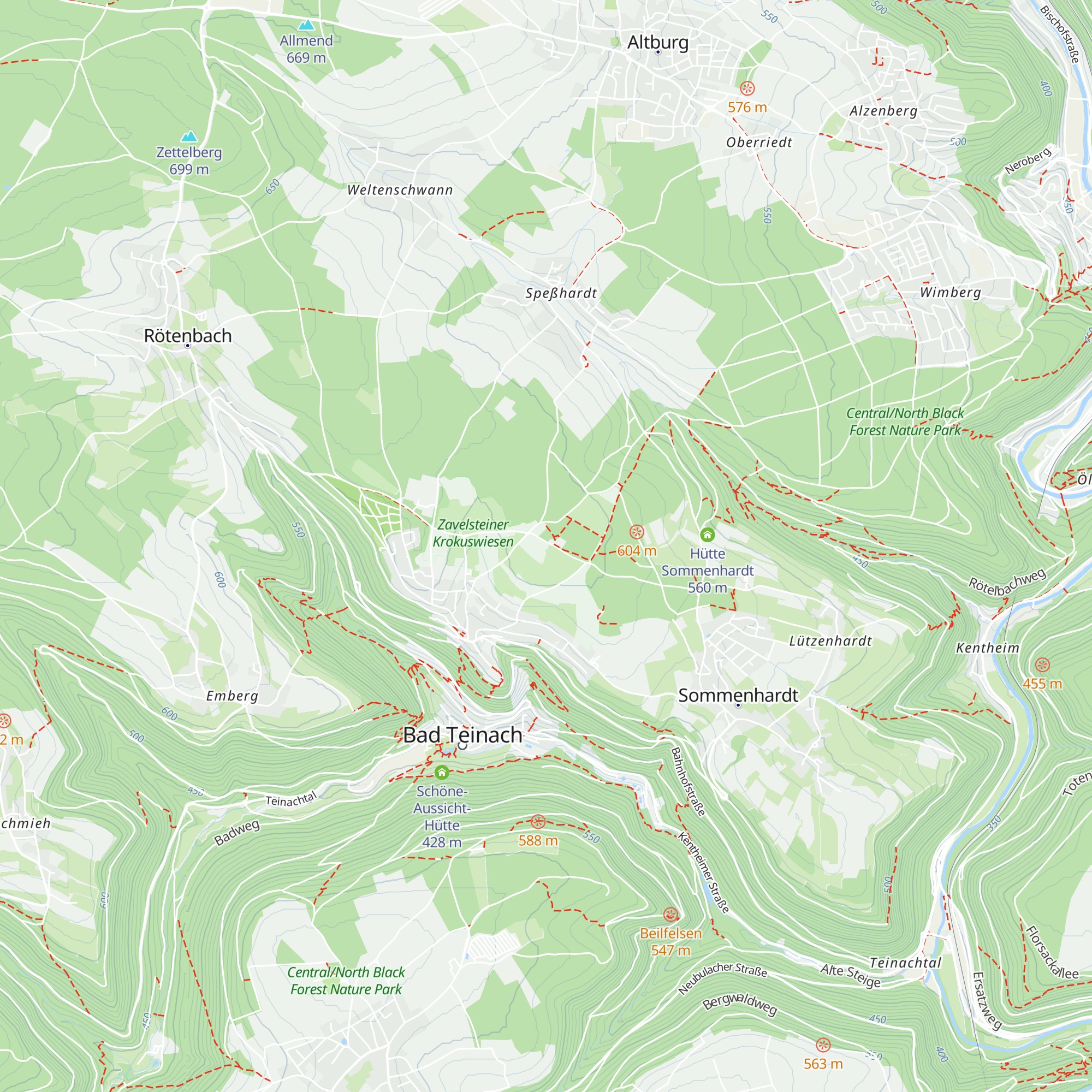 Wanderheim Zavelstein map