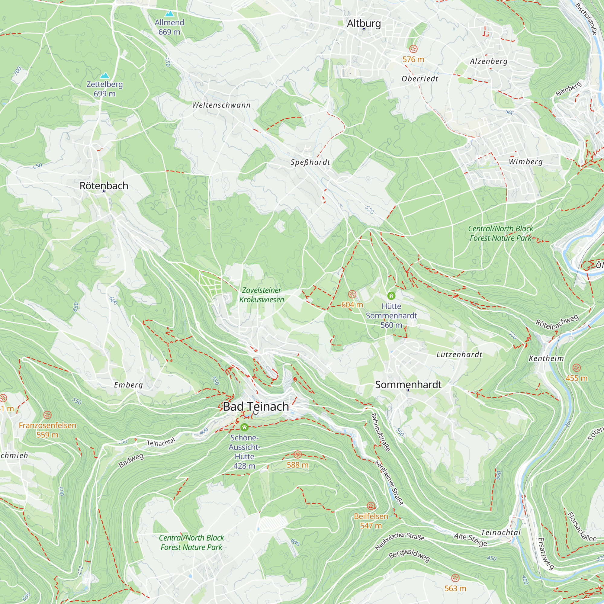Wanderheim Zavelstein map