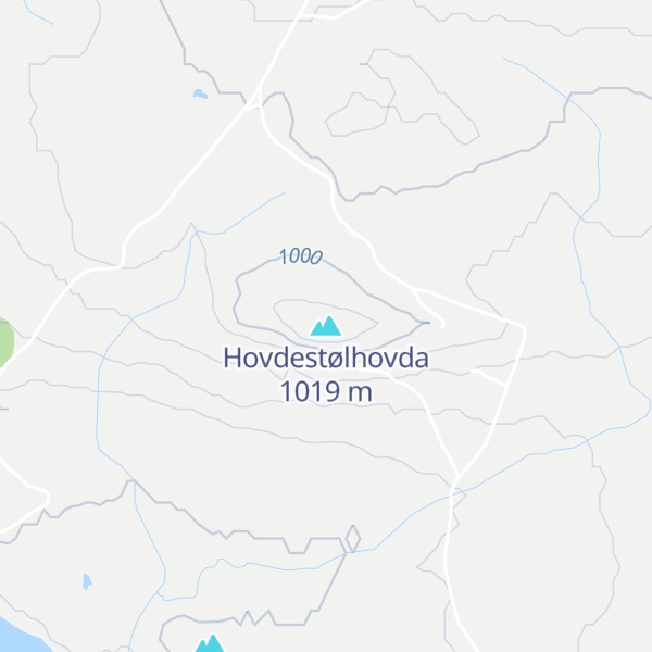 Map of Hovdestølhovda