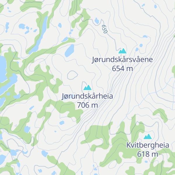 Map of Jørundskårheia