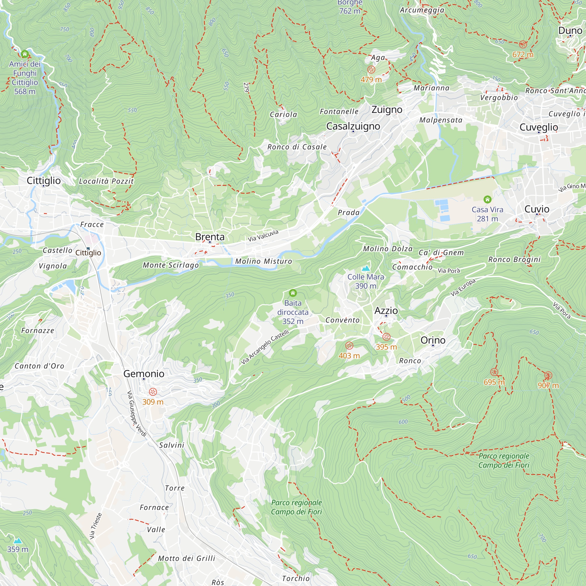 Baita diroccata map