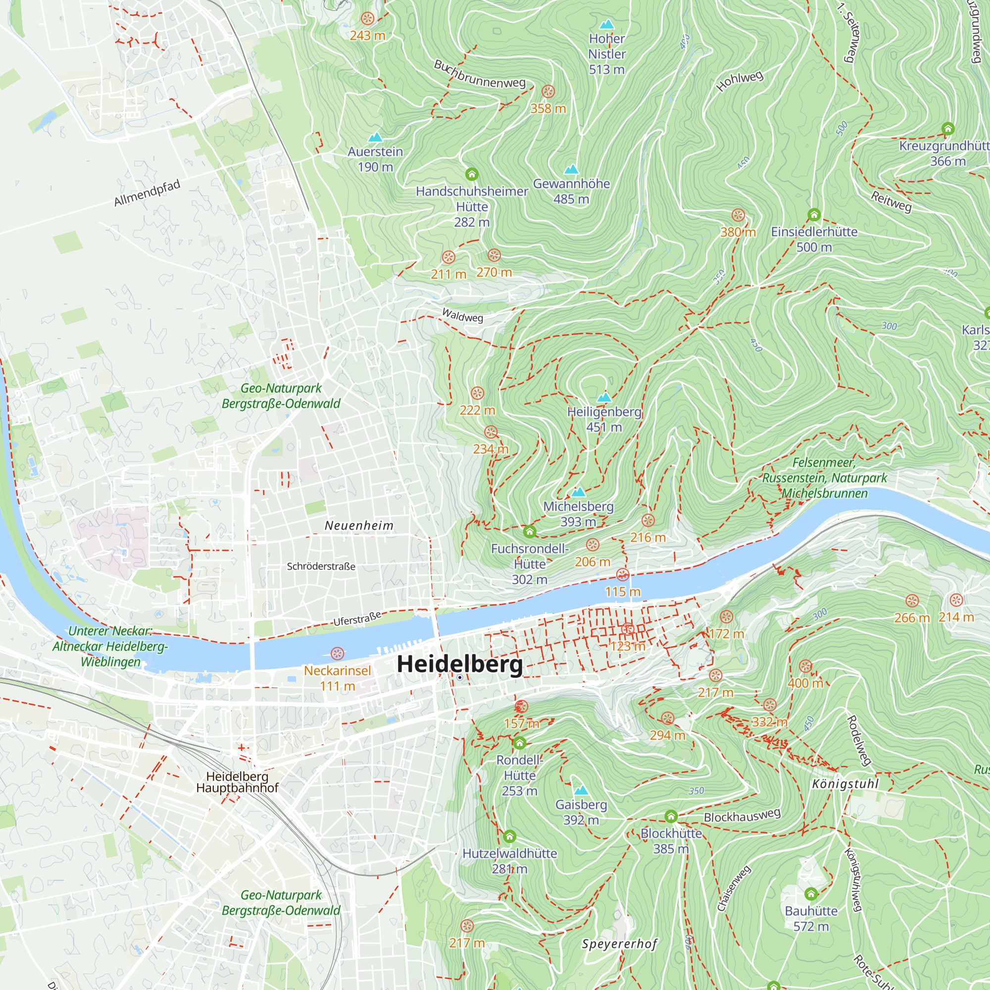 Mönchberg-Hütte map