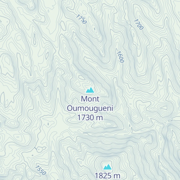 Map of Mont Oumougueni