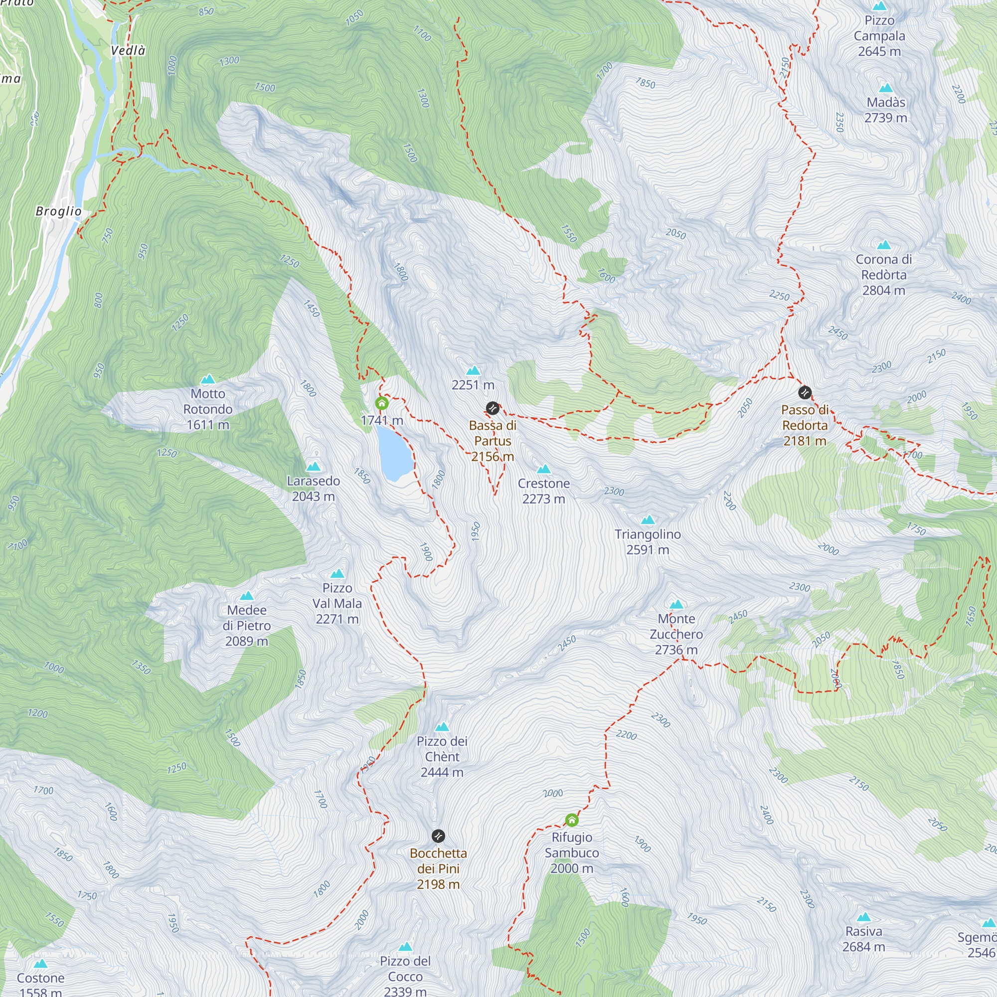Alpe Piatt map