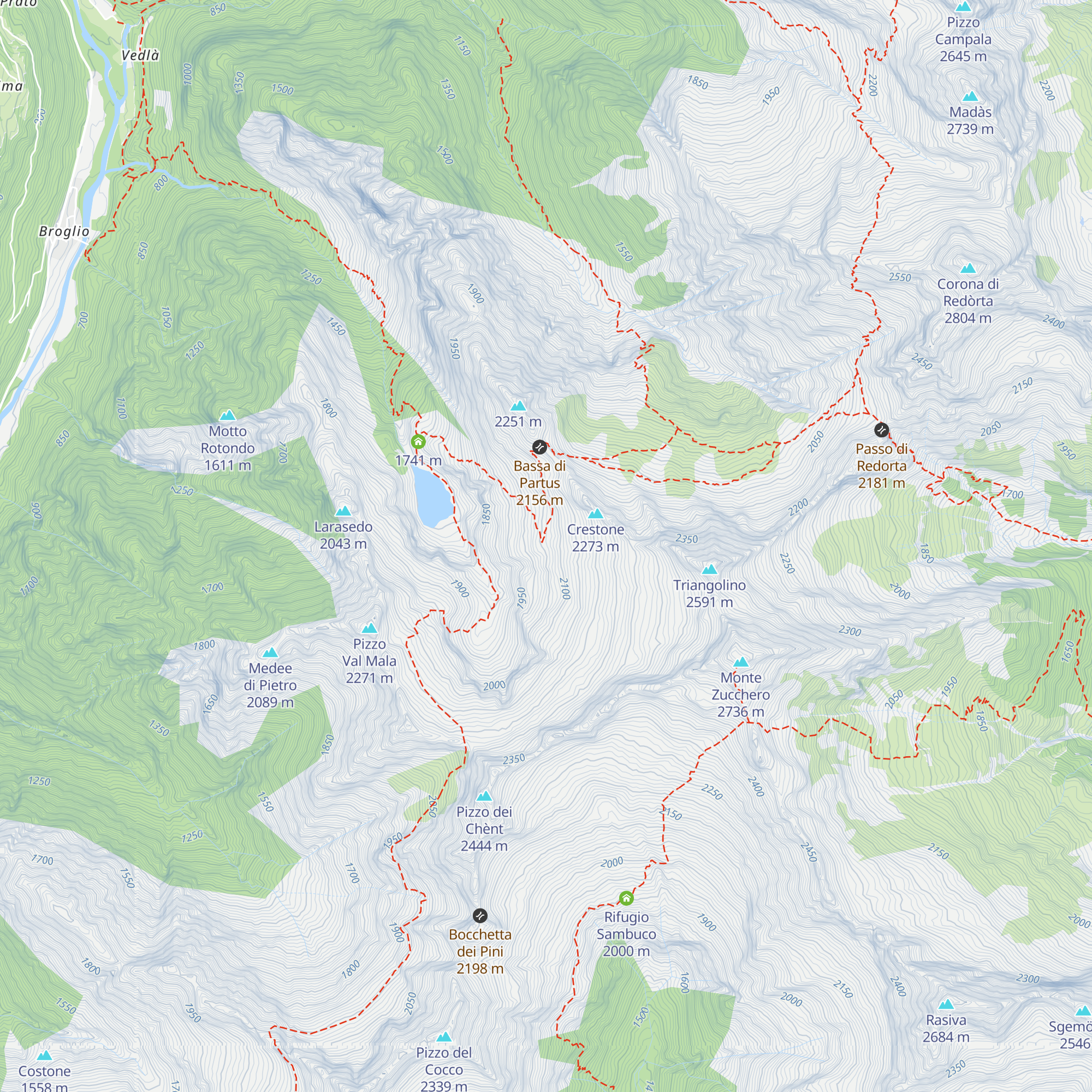 Alpe Piatt map
