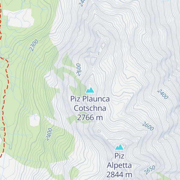 Map of Piz Plaunca Cotschna