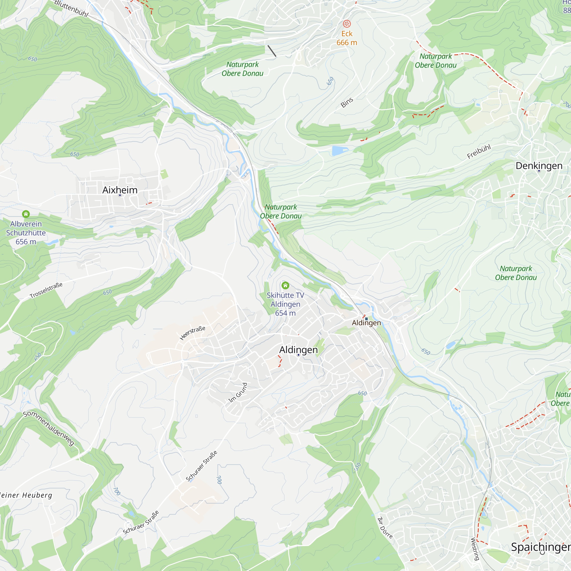 Skihütte TV Aldingen map