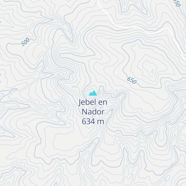 Map of Jebel en Nador