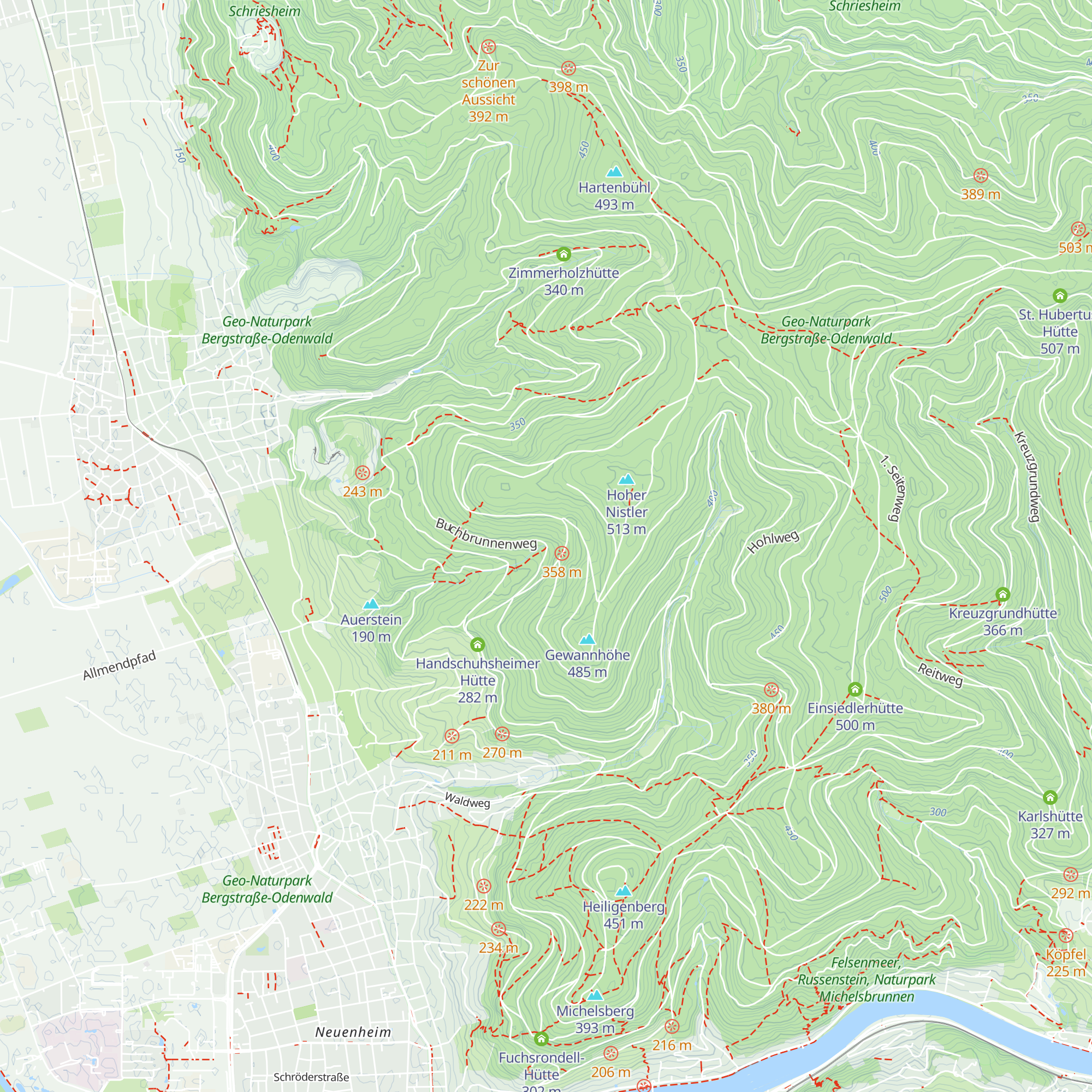 Hellenbach-Hütte map