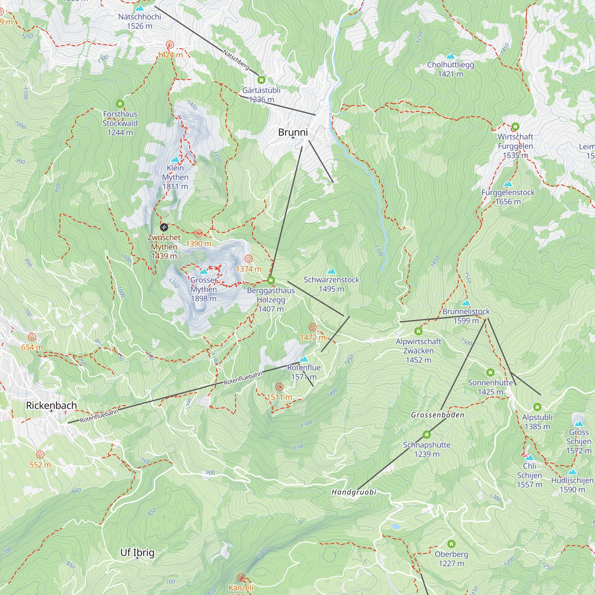 Bergrestaurant Skihaus Holzegg map