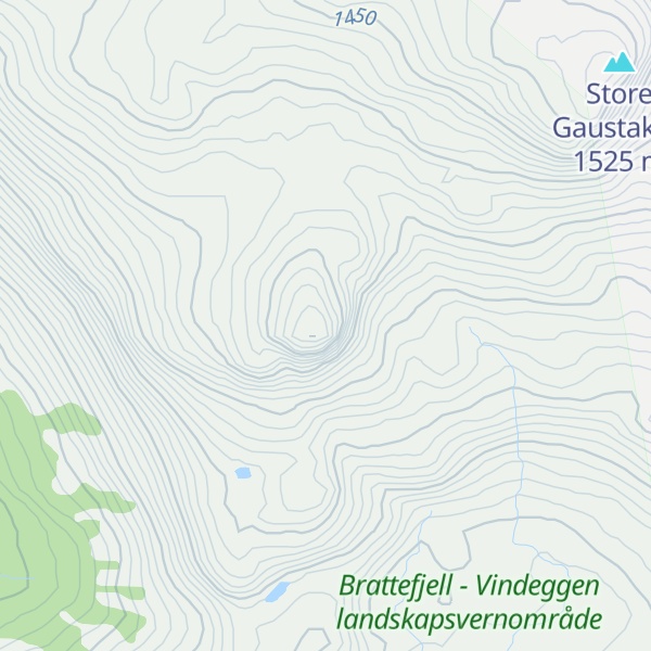 Map of Lille Gaustakne