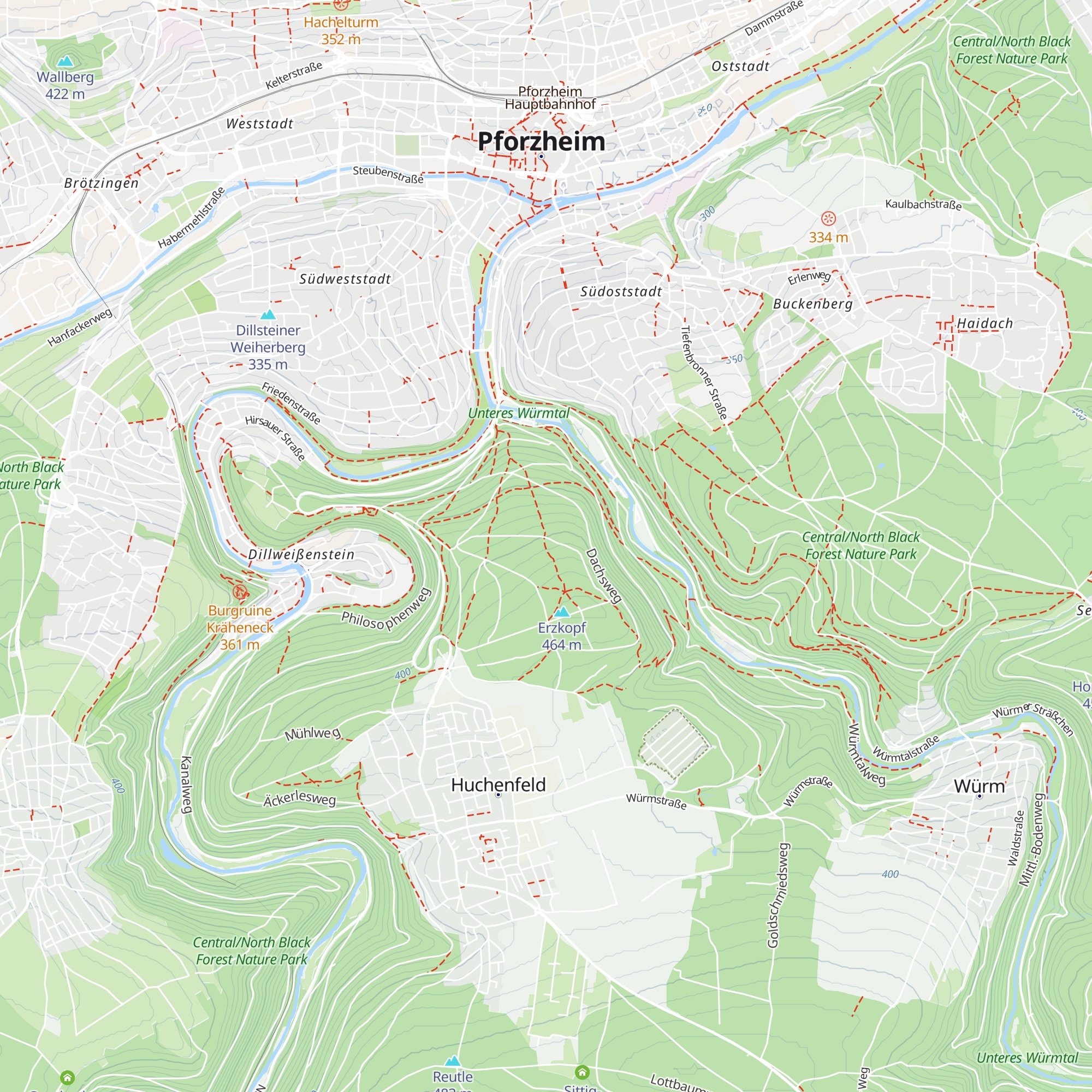 Hubertus-Hütte map
