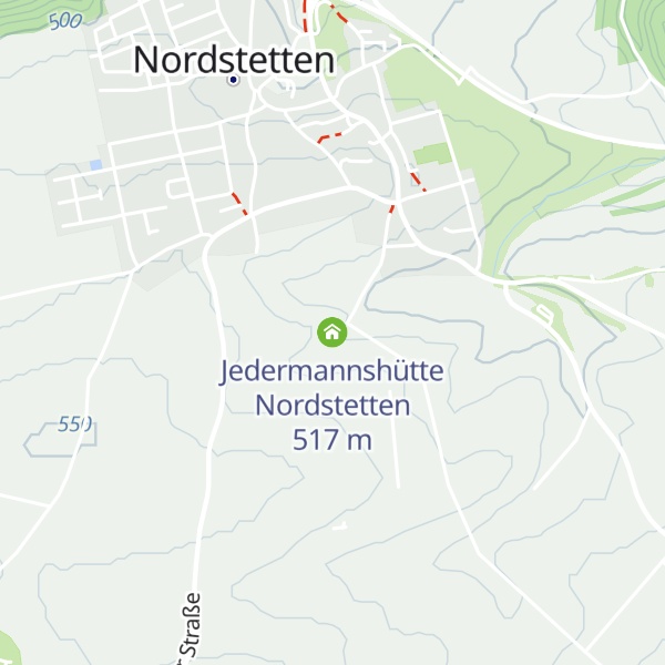Map of Jedermannshütte Nordstetten