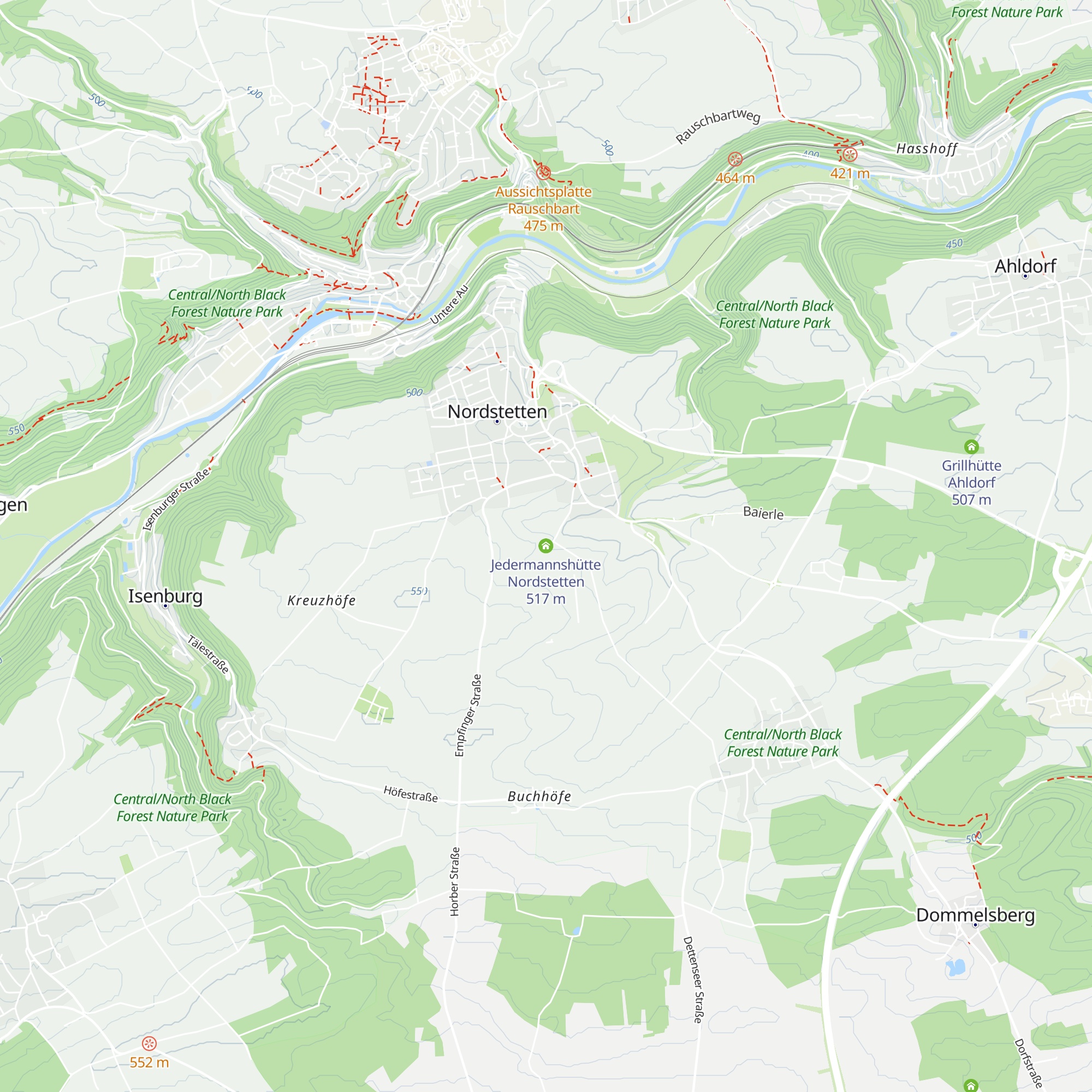 Jedermannshütte Nordstetten map